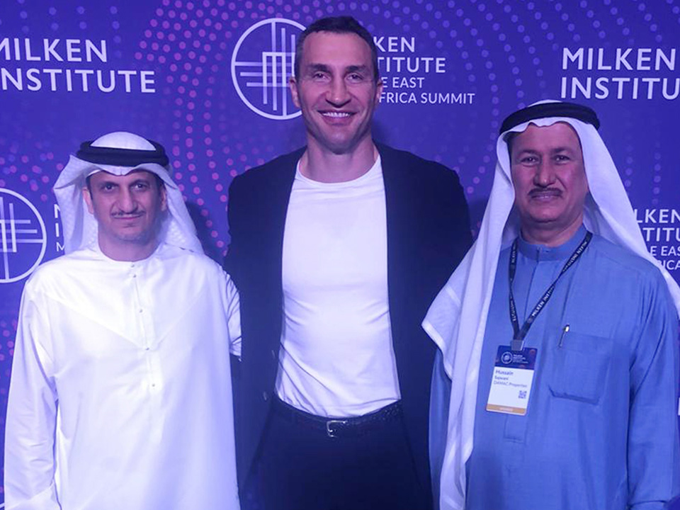 I caught up with Khaled Al-Mheiri, Founder and CEO of Evolvence Group, and Wladimir Klitschko, the world’s longest reigning heavyweight boxing